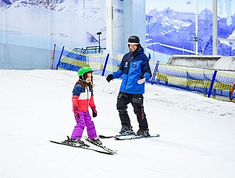 Child skiing