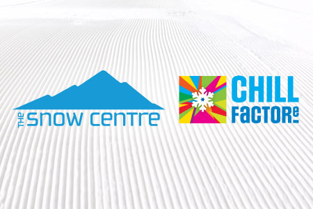 Chill Factor<sup>e</sup> & The Snow Centre logo