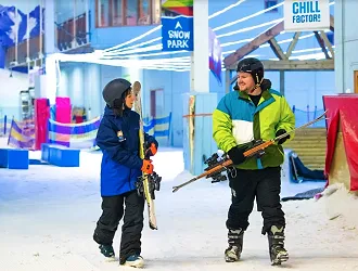 ski instructor giving advice