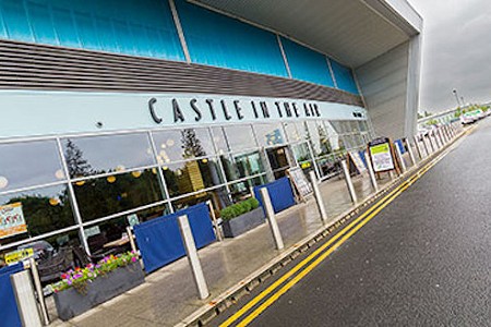 Exterior shot of the front of The Castle in the Air Wetherspoons pub at Chill Factor<sup>e</sup>