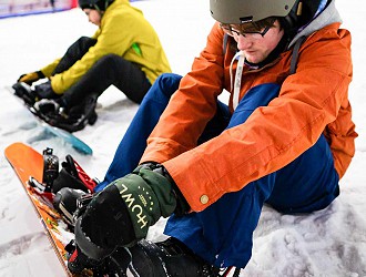 snowboarder at chill factore