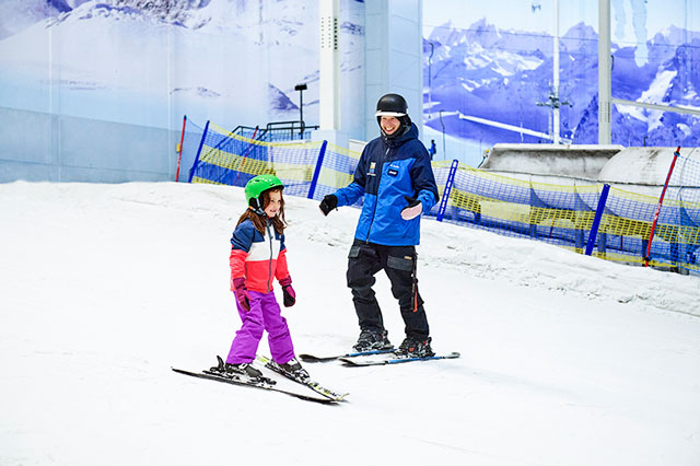 Child skiing