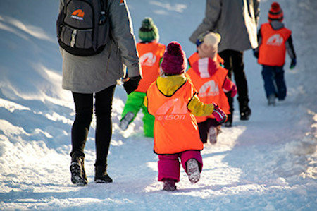 Group of children in Neilson run childcare.