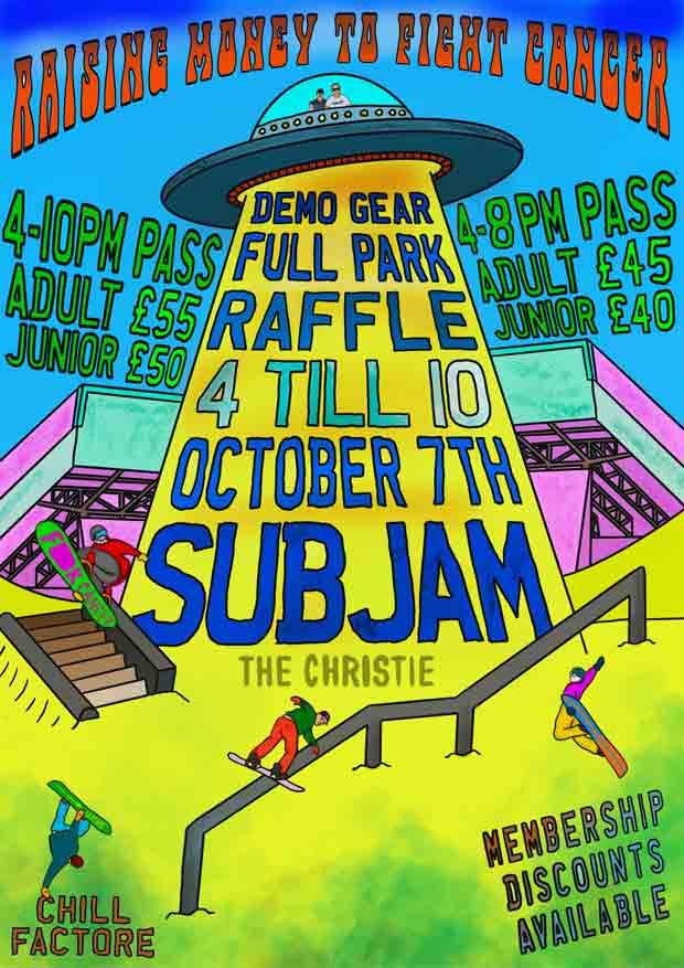 The poster for SubJam on the 7th October